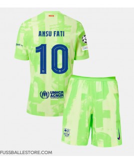Günstige Barcelona Ansu Fati #10 3rd trikot Kinder 2024-25 Kurzarm (+ Kurze Hosen)